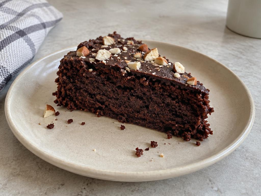 Pastel de chocolate y almendras